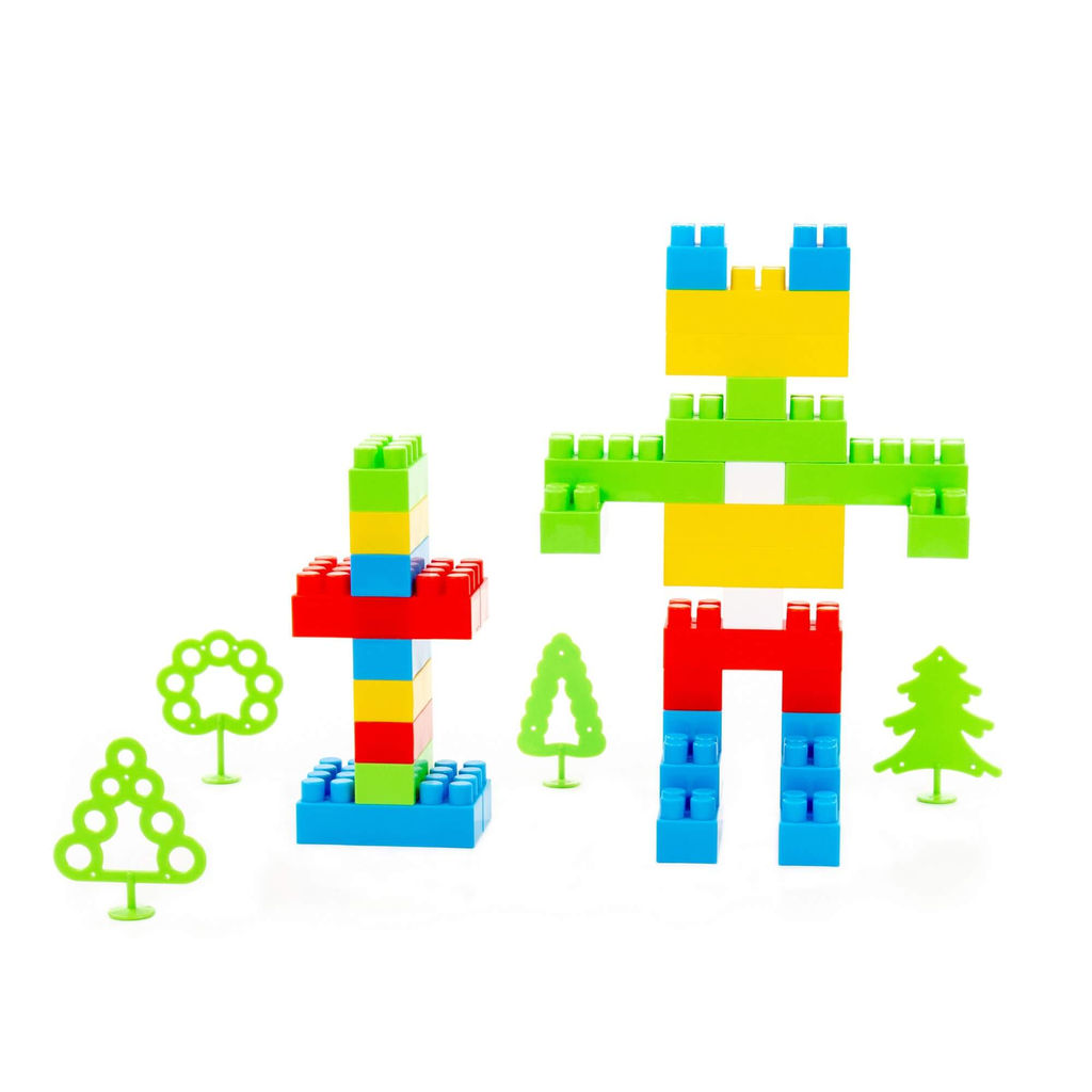 Конструктор Строитель (Большой, 115 элементов) (в мешке) - Полесье фото 6