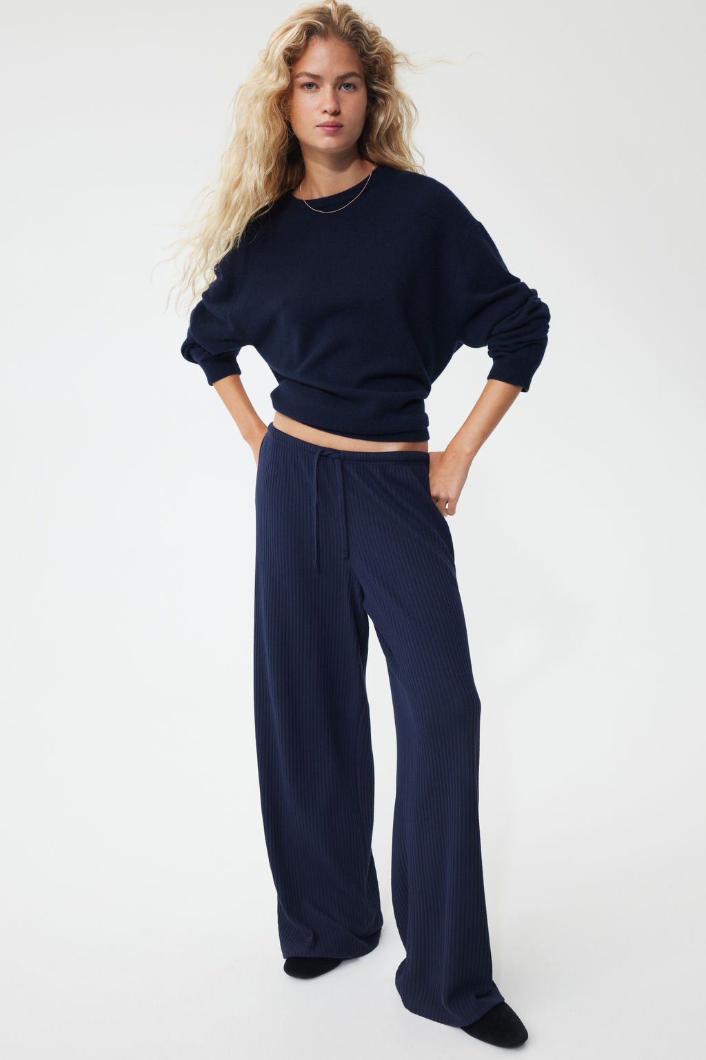 Pantal?n amplio en punto de canal? - H&m фото 3