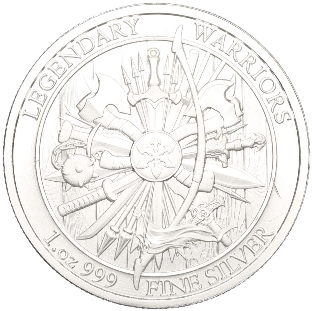 Монета 1 унция 2023 года США Легендарные воины Чингисхан