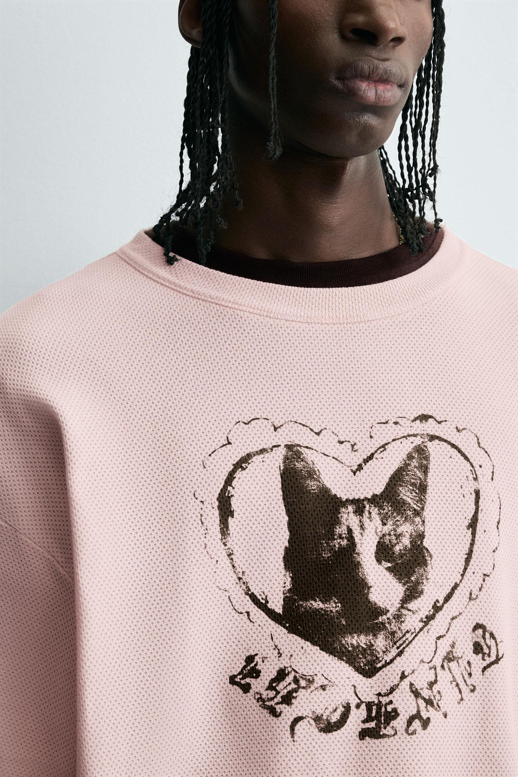 CONTRAST PRINT KNIT T-SHIRT - Zara фото 5