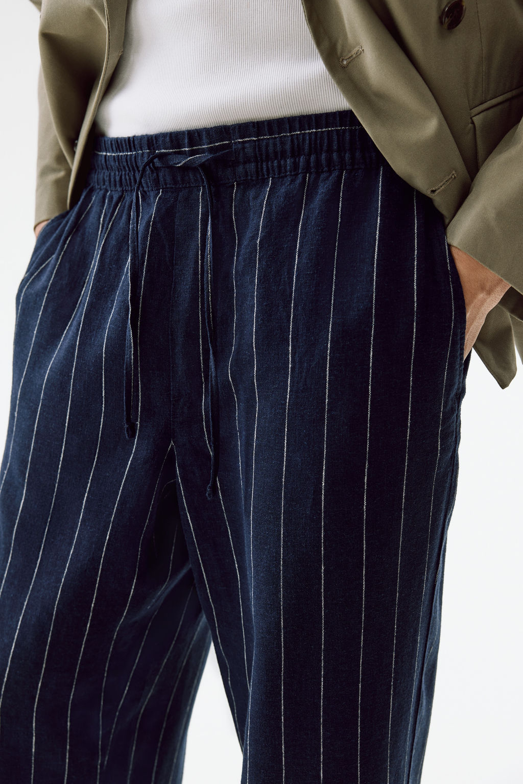 Pantal?n en mezcla de lino Relaxed Fit - H&m фото 10