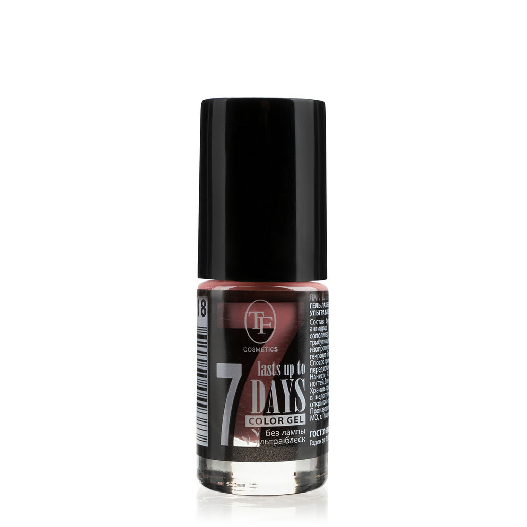 TF Лак для ногтей COLOR GEL тон 218 Pink chiffon/Розовый шифон 8мл