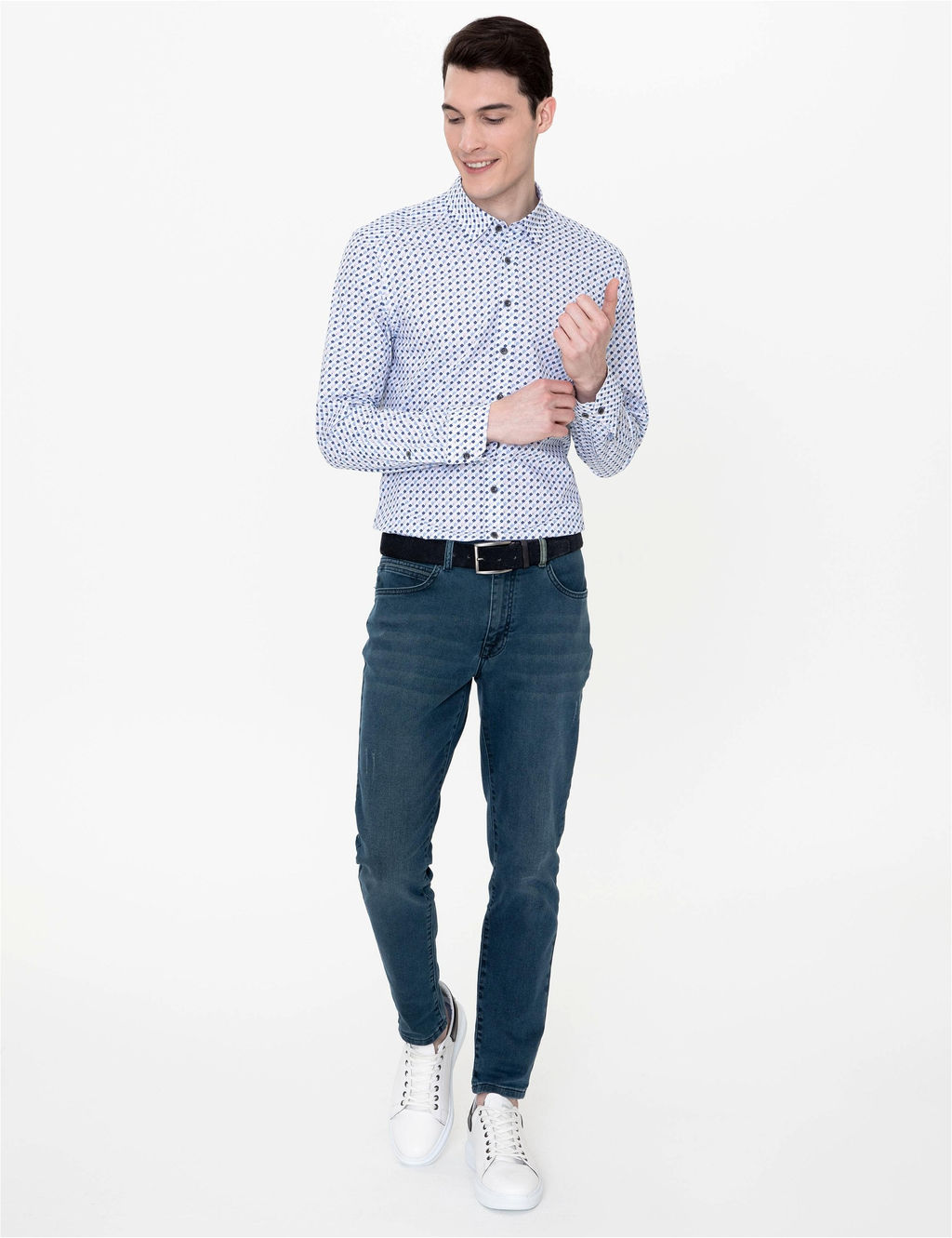 Mavi Slim Fit Uzun Kollu G_mlek - Pierre cardin фото 4