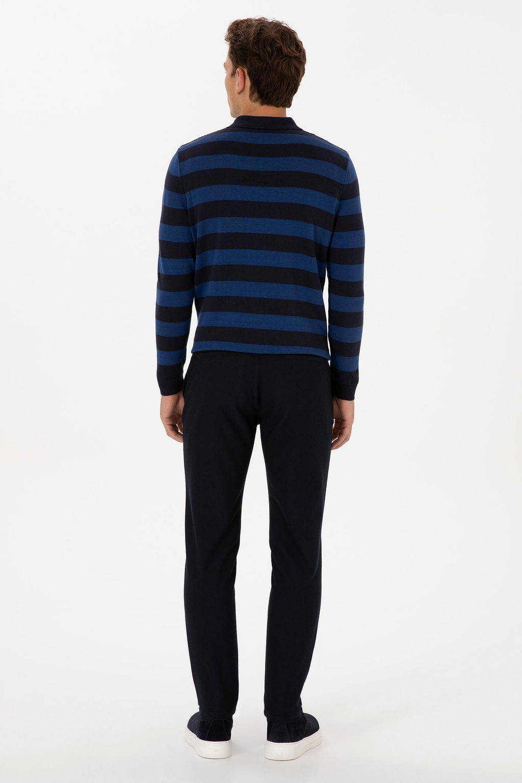 Erkek Lacivert Jogger Fit Kanvas / Chino Pantolon