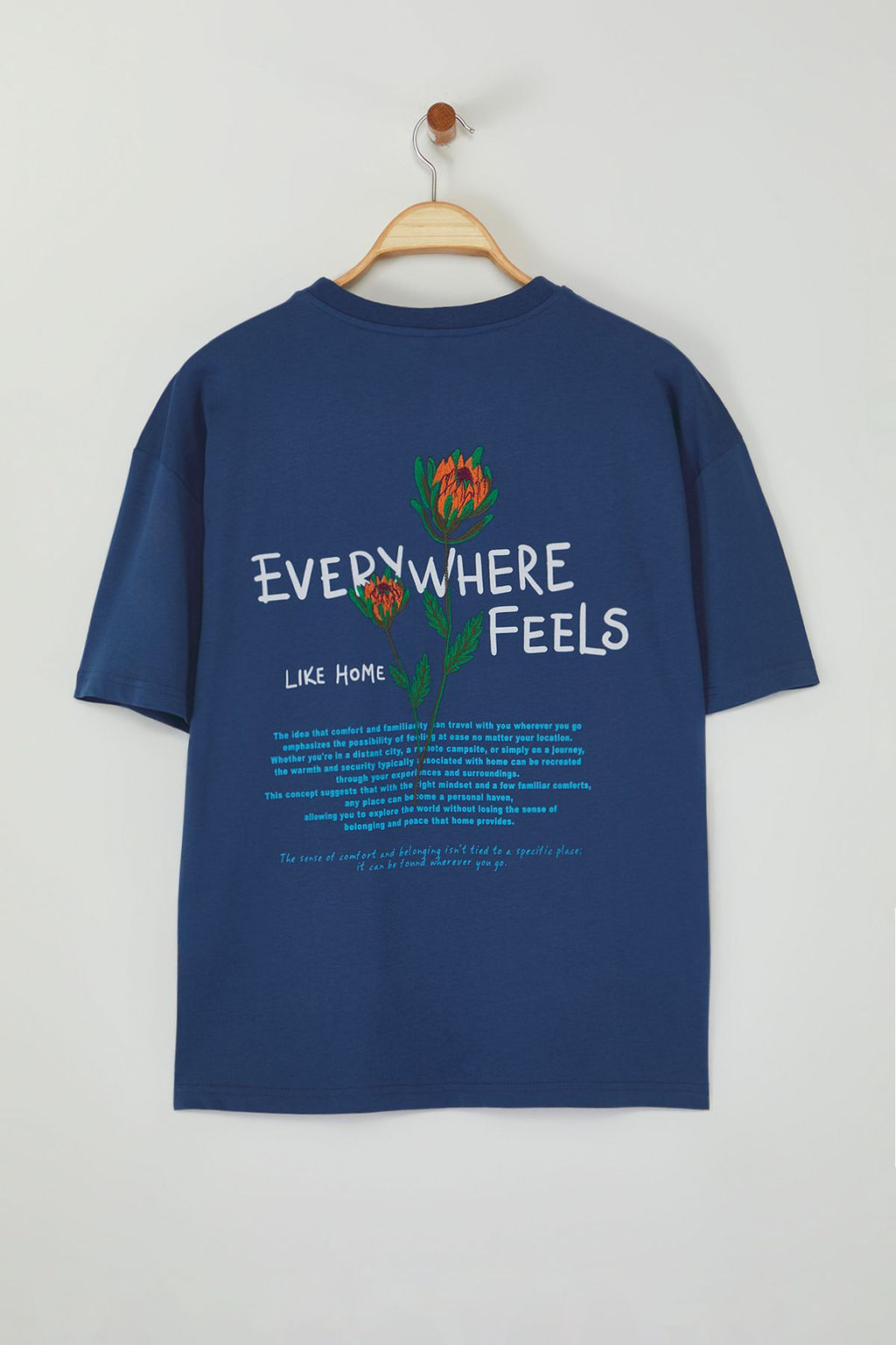 TRENDYOL MAN Beyaz Oversize/Genis Kesim Cicek Nak?sl? %100 Pamuk T-Shirt TMNSS25TS00026 - Trendyolmilla фото 6