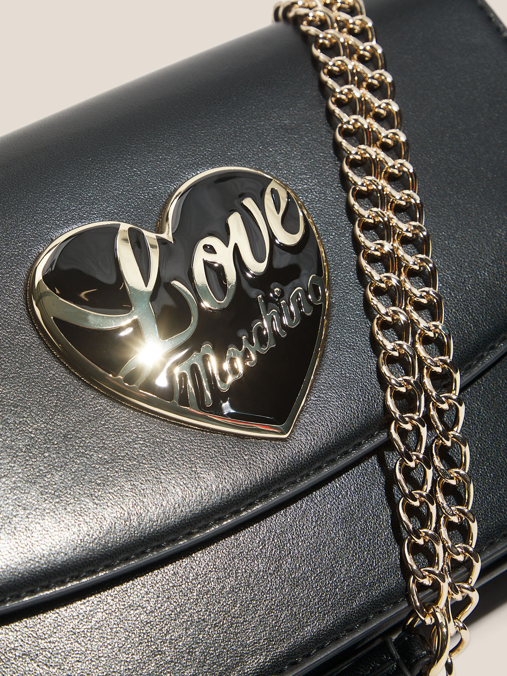 Женская сумка на плечо LOVE MOSCHINO LOVE HEART Артикул 4561203, черный  фото 2