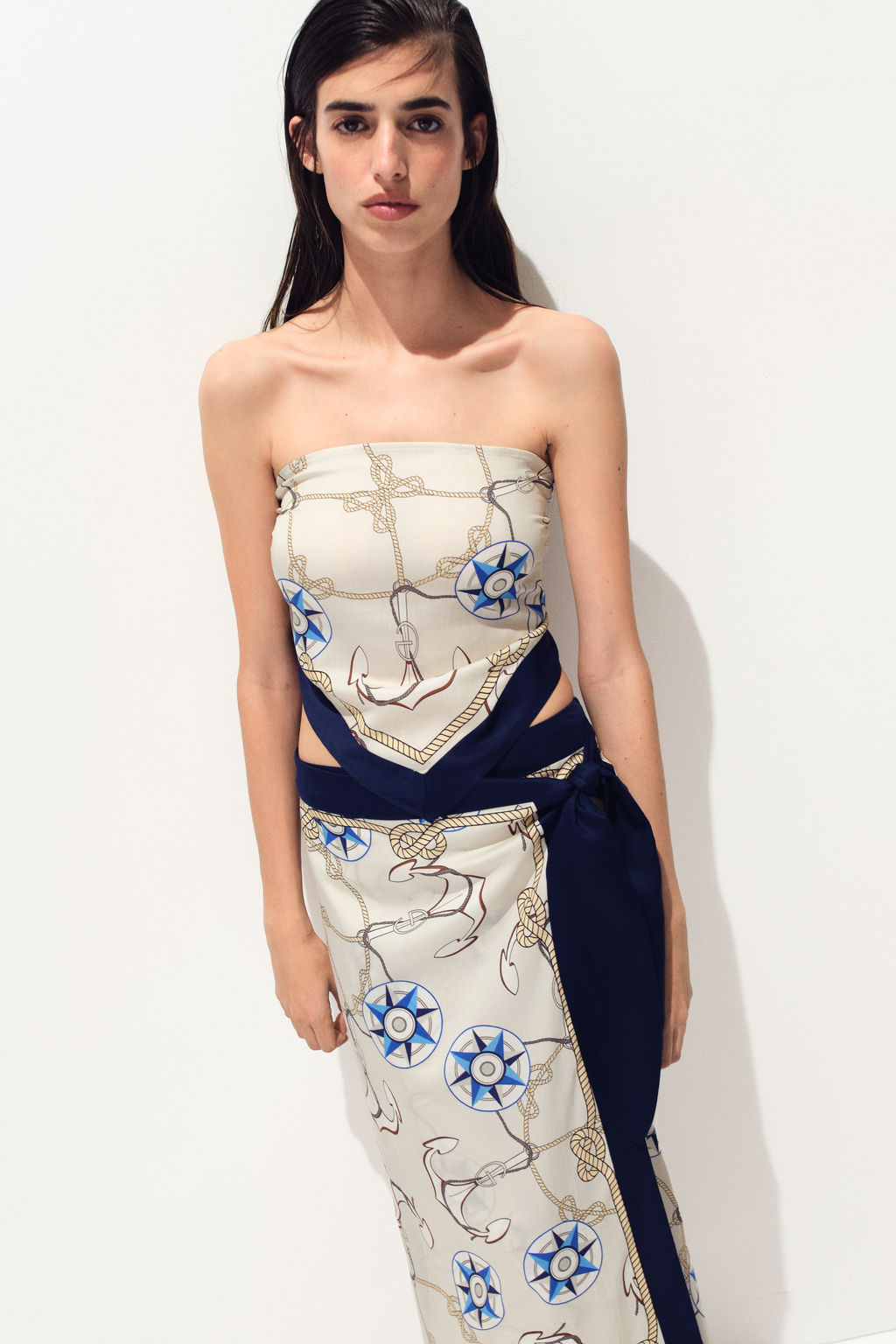 Top bandeau efecto pa?uelo en lyocell - H&m фото 3