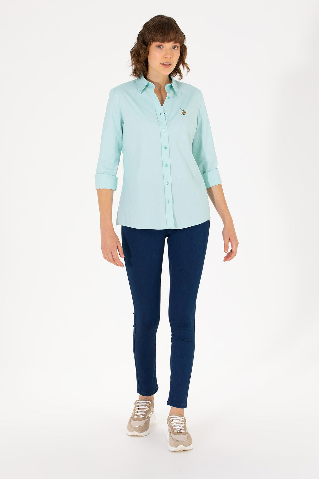 Женские голубые джинсовые брюки - U.s. polo assn фото 3
