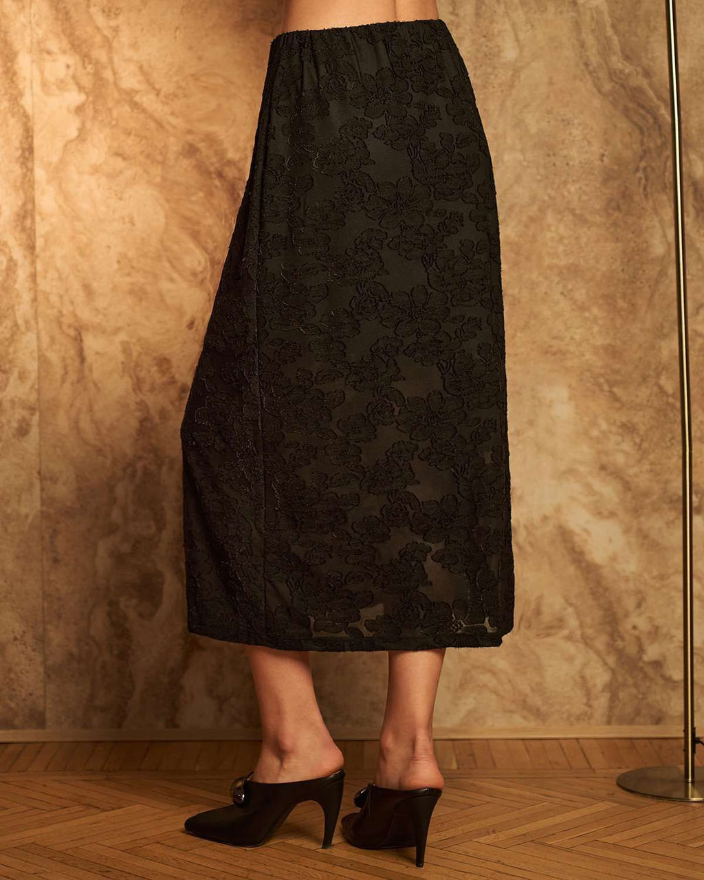 Юбка из текстурного трикотажа с вытравкой UV001 - Sahar art lab фото 3