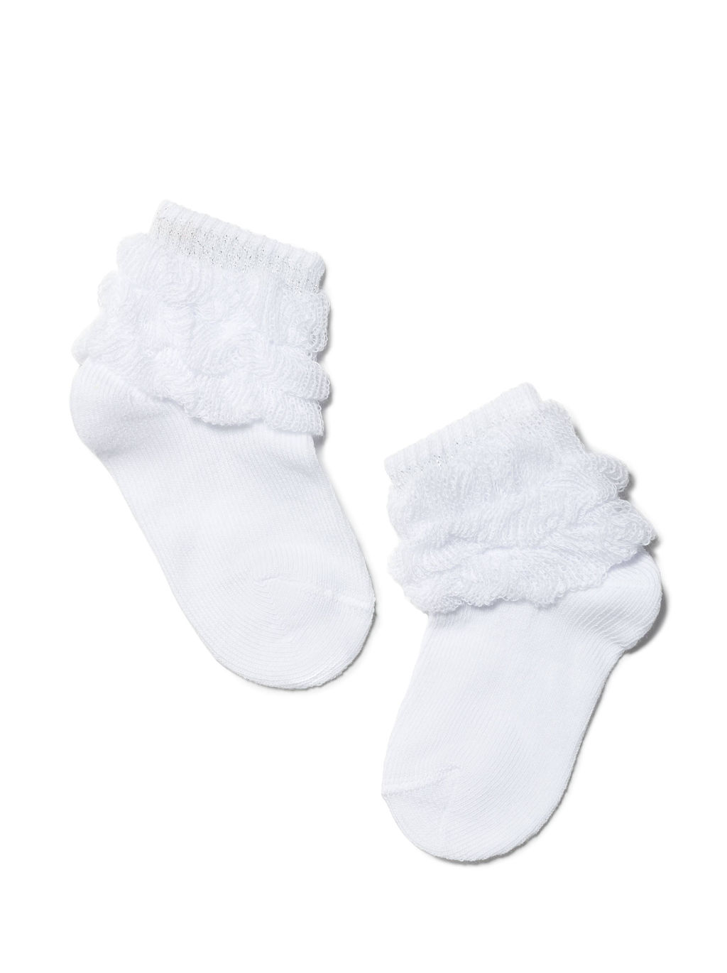 Цена за 2 пары Conte-kids Модные хлопковые носки TIP-TOP для самых маленьких белый