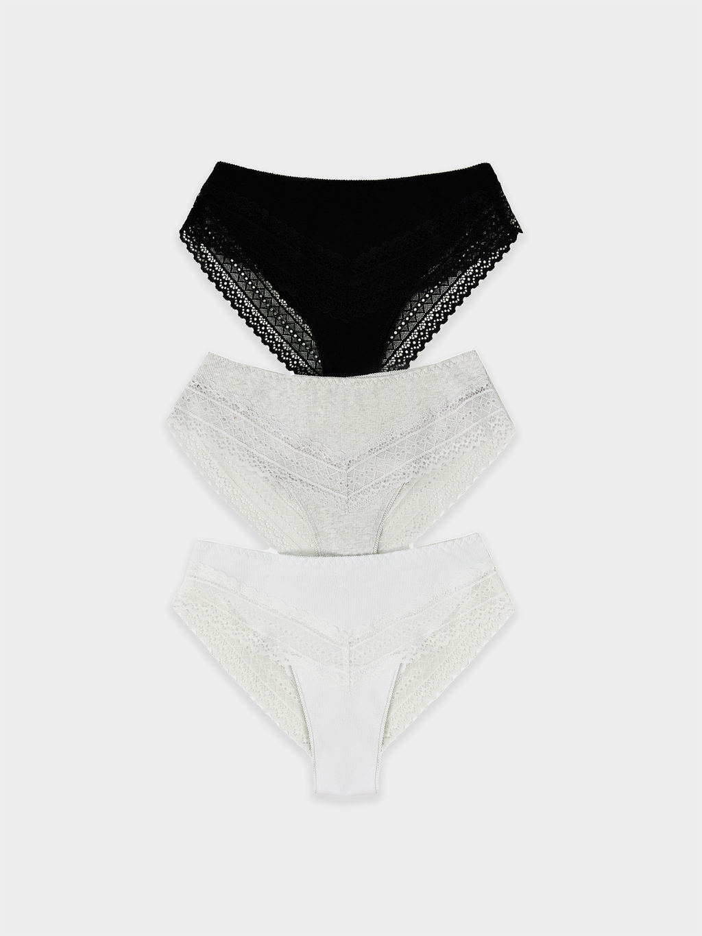 Трусы женские слипы мультипак (3 шт.) в белом и черном цвете белый 412538-3 - Mark formelle фото 8
