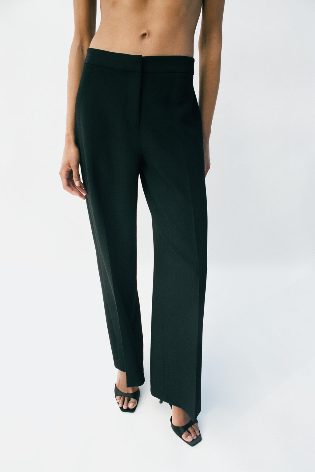 HIGH-WAIST STRAIGHT-LEG TROUSERS - Zara фото 4