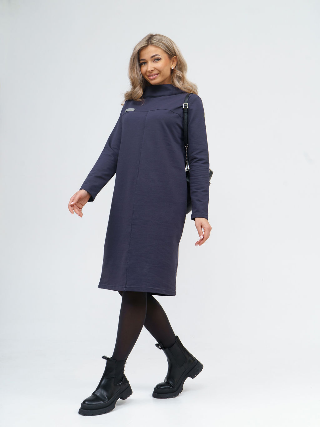 854 Платье "Серый"