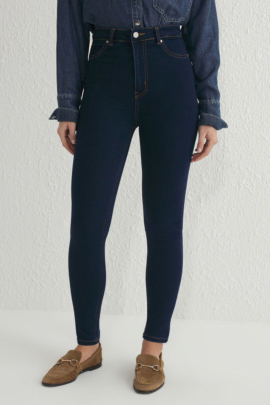 TRENDYOLMILLA Siyah Yuksek Bel Jegging Jeans TWOAW24JE00264 фото 10