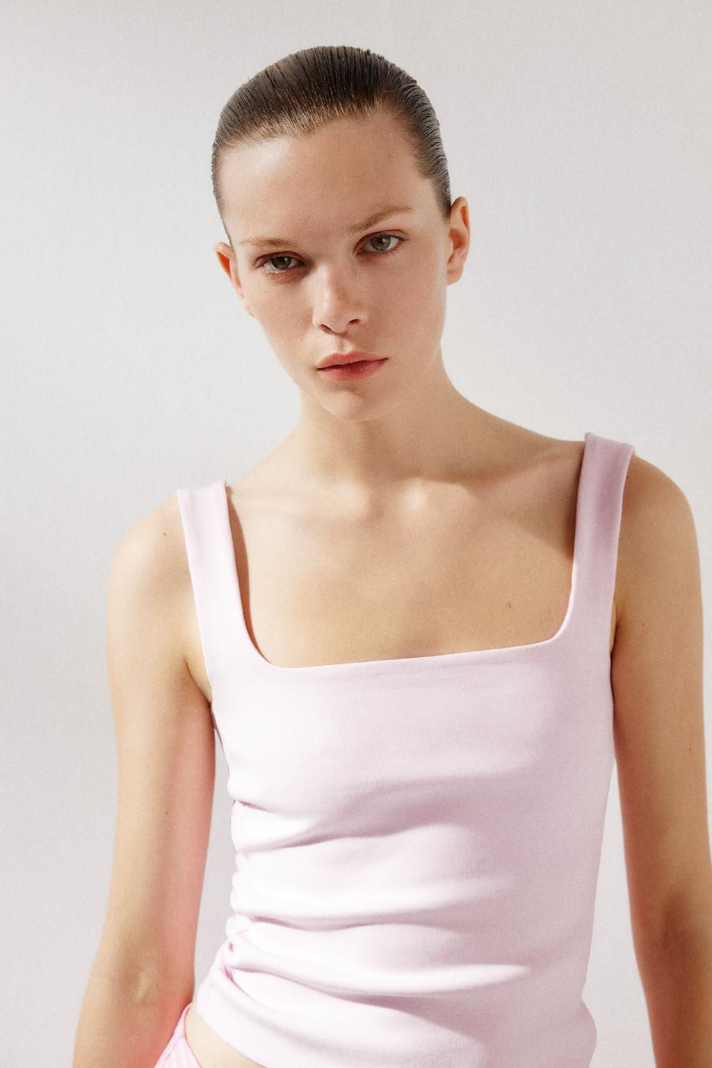 WIDE STRAP VEST TOP - Zara фото 34