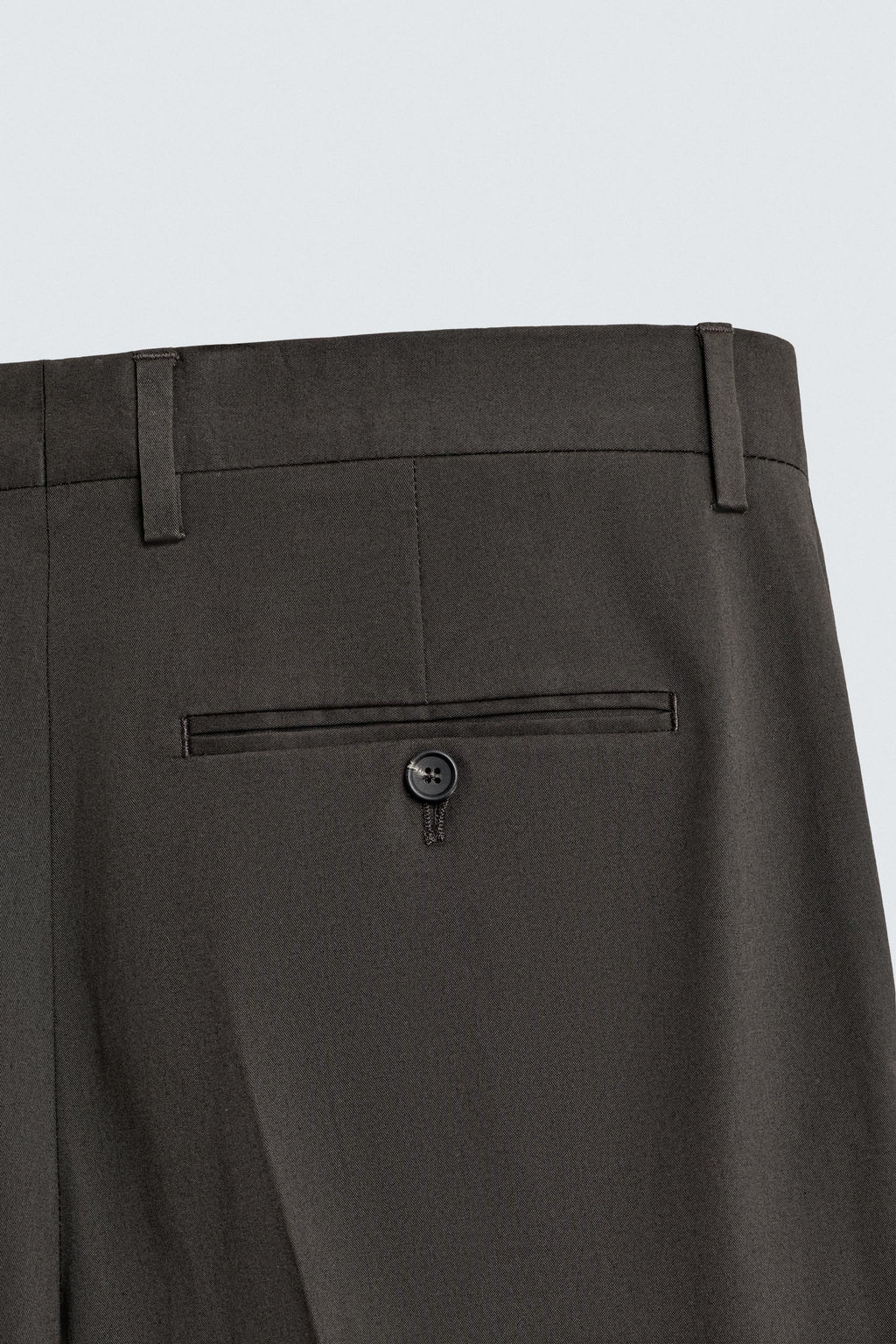 PANTAL?N REGULAR FIT TRAJE MEZCLA ALGOD?N / Marr?n - Zara фото 8