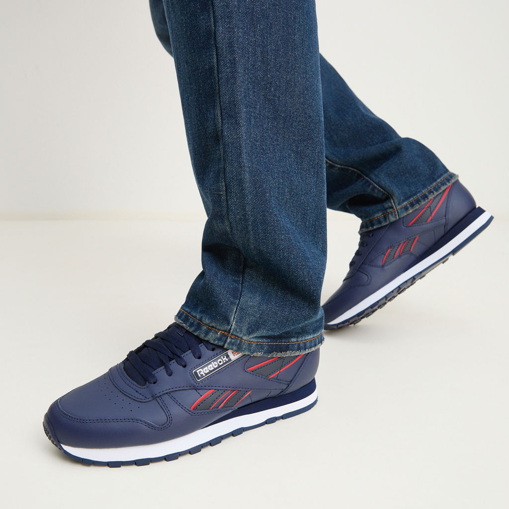 Кроссовки REEBOK CLASSIC LEATHER Артикул 4123670, темно-синий
