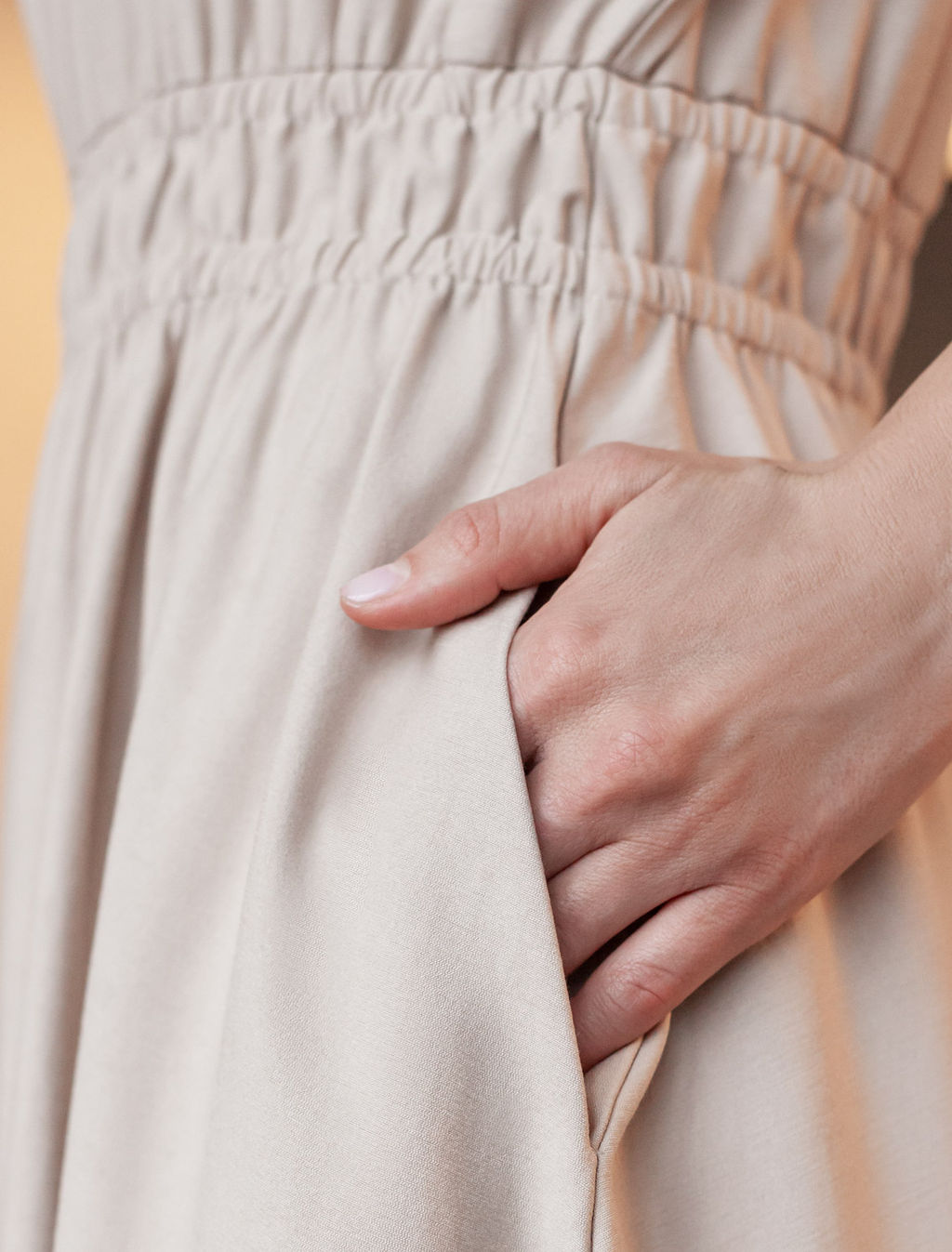 VILATTE / Платье из плотного лиоцелла с поясом на резинке  фото 7