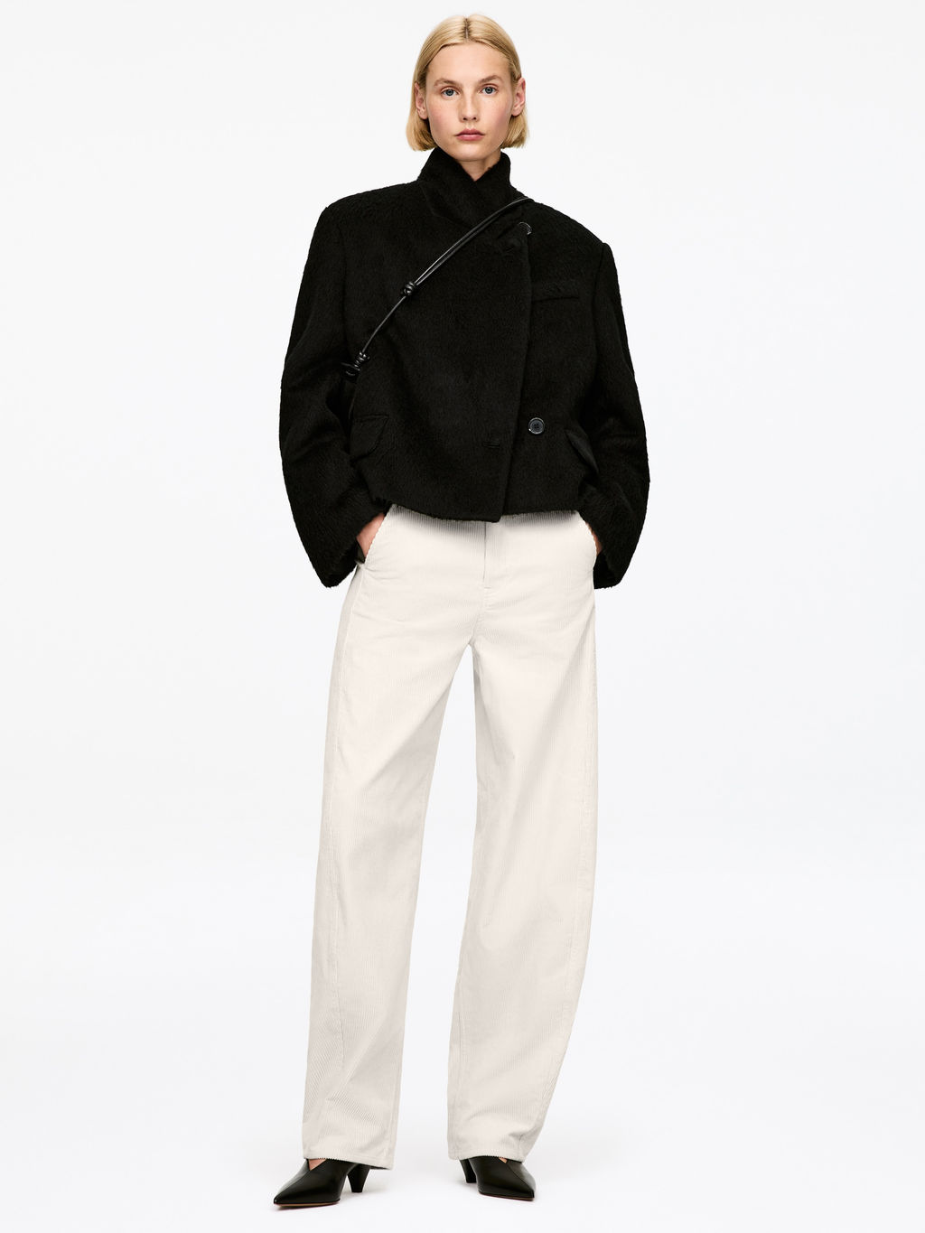 Pantalones de pana con pernera de barril - H&m фото 4