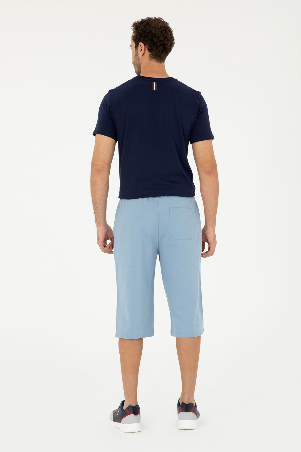 Мужские трикотажные шорты цвета индиго - U.s. polo assn фото 4