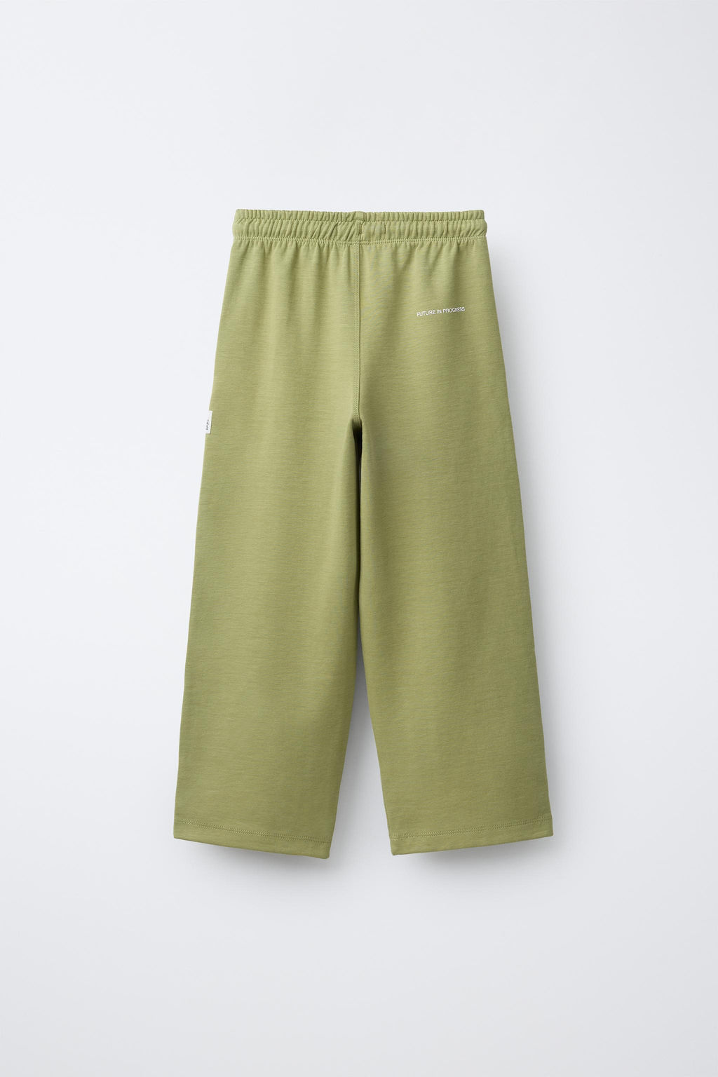PANTAL?N FELPA STRAIGHT INTERLOCK / verde lavado - Zara фото 2