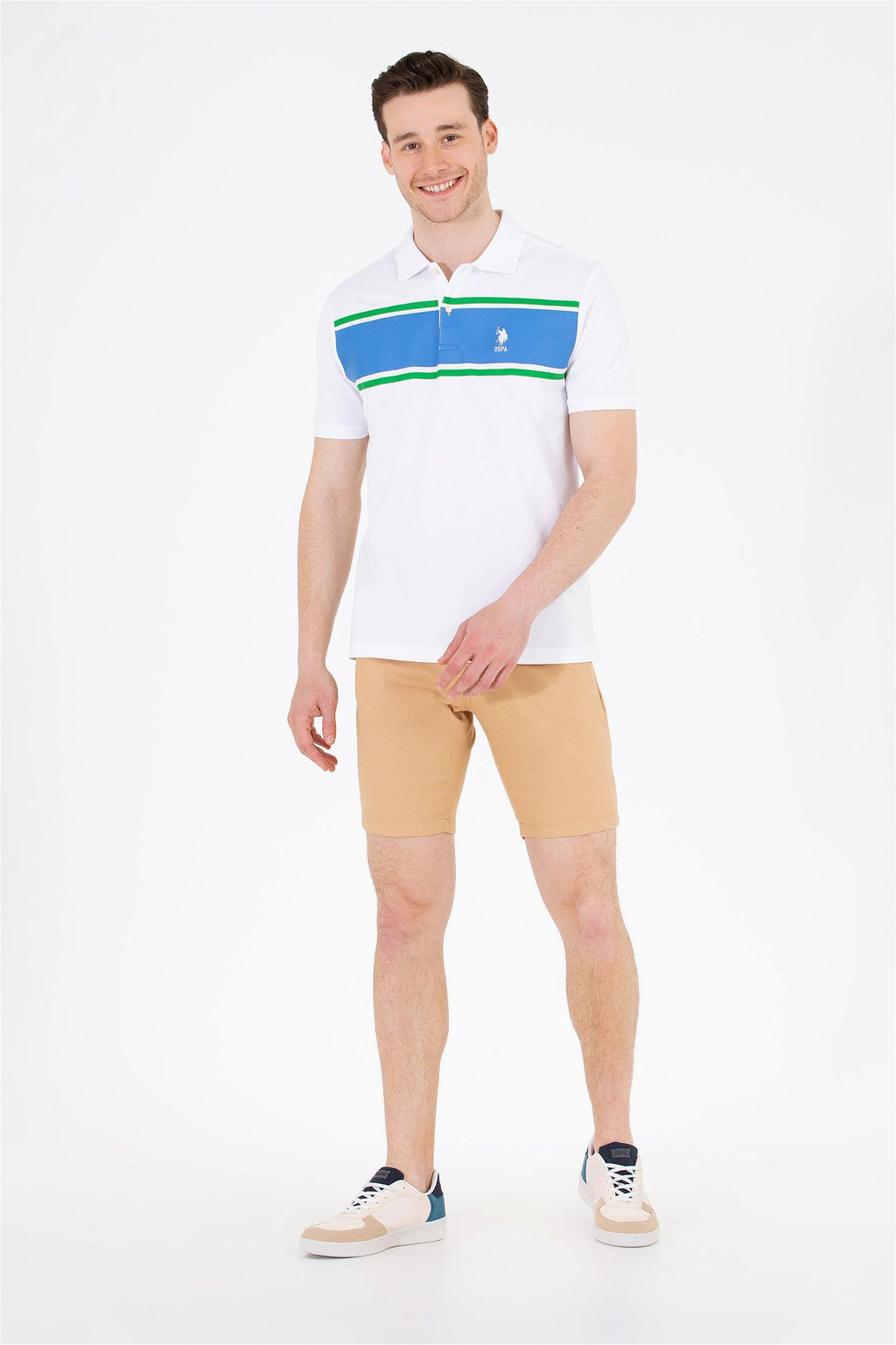 Мужские верблюжьи шорты-бермуды - U.s. polo assn фото 8