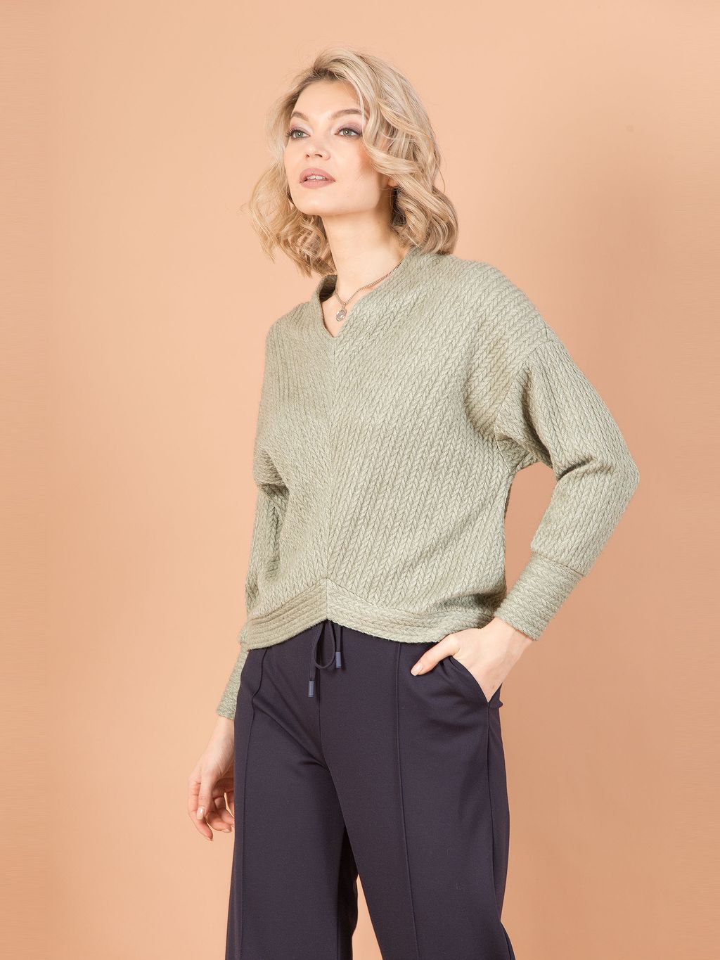 Джемпер с фигурной линией низа - Stilla фото 3