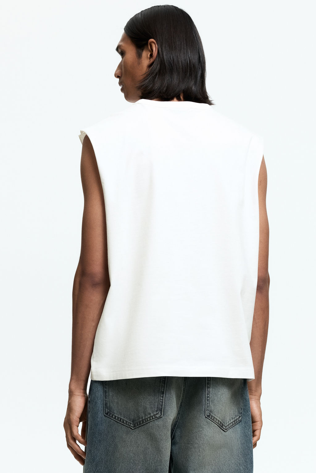 Camiseta sin mangas con motivo estampado Loose Fit - H&m фото 5