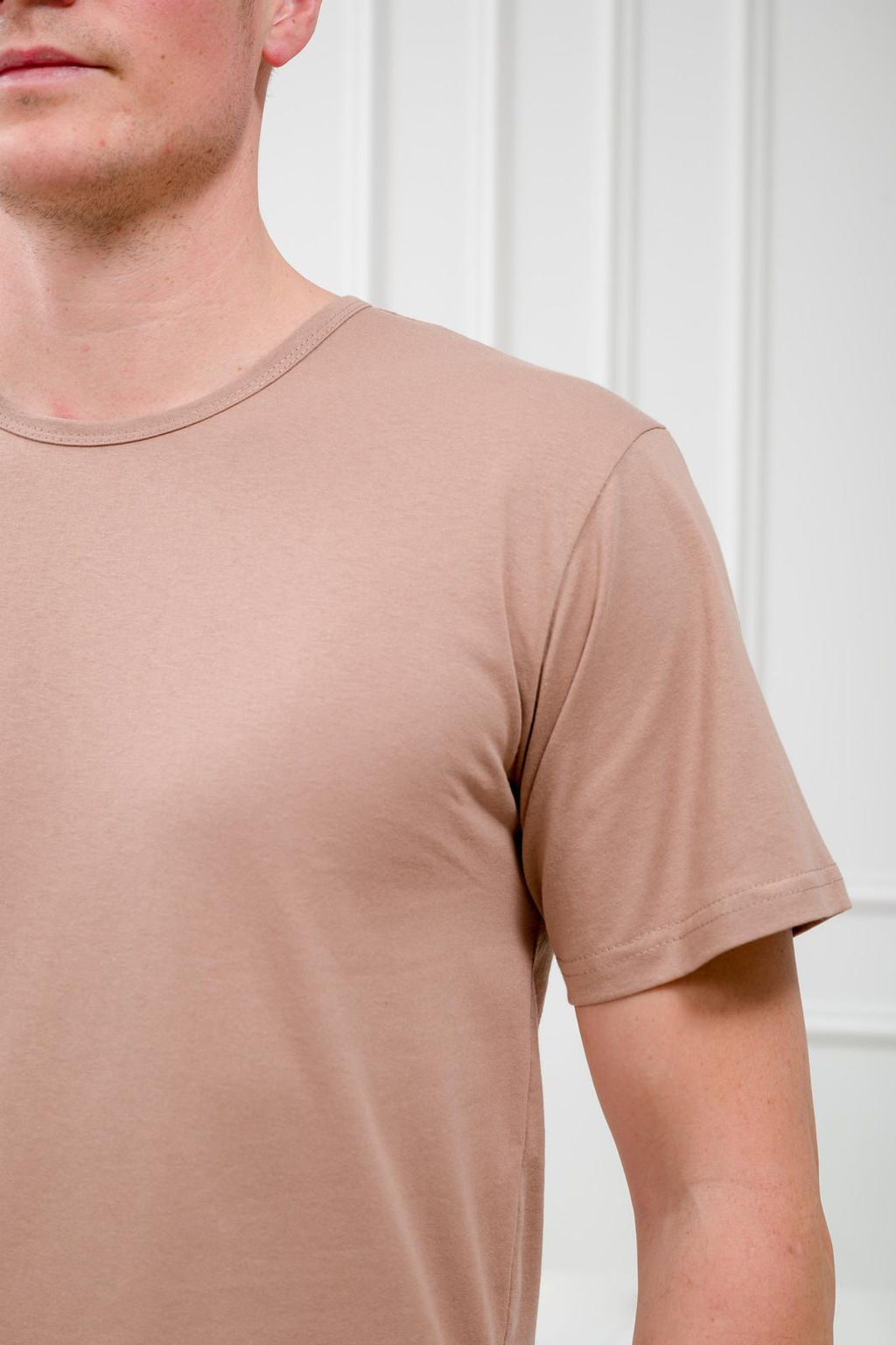 Футболка мужская из кулирки бежевый - Амадэль фото 7