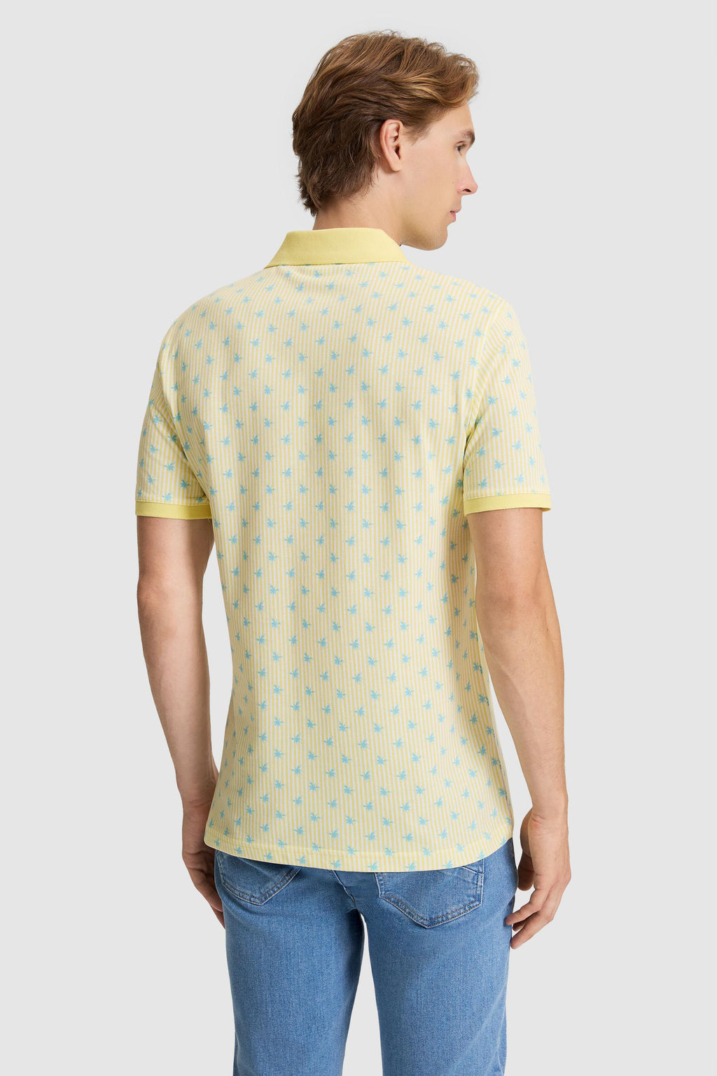 Erkek A__k Sar_ Regular Fit Polo Yaka Ti__rt