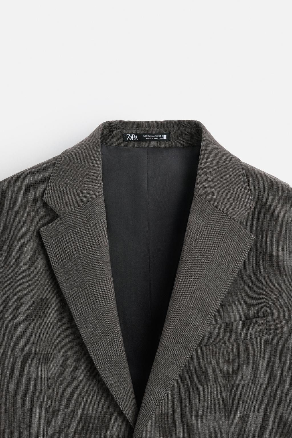CHECKED SUIT BLAZER - Zara фото 9