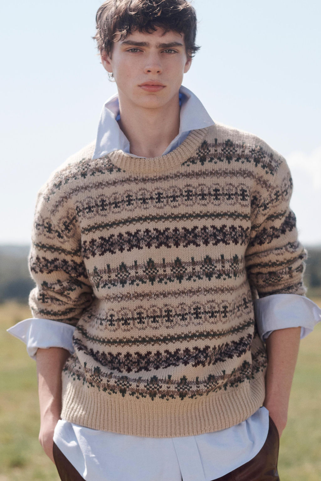 LIMITED EDITION GEOMETRIC JACQUARD SWEATER - Zara фото 2