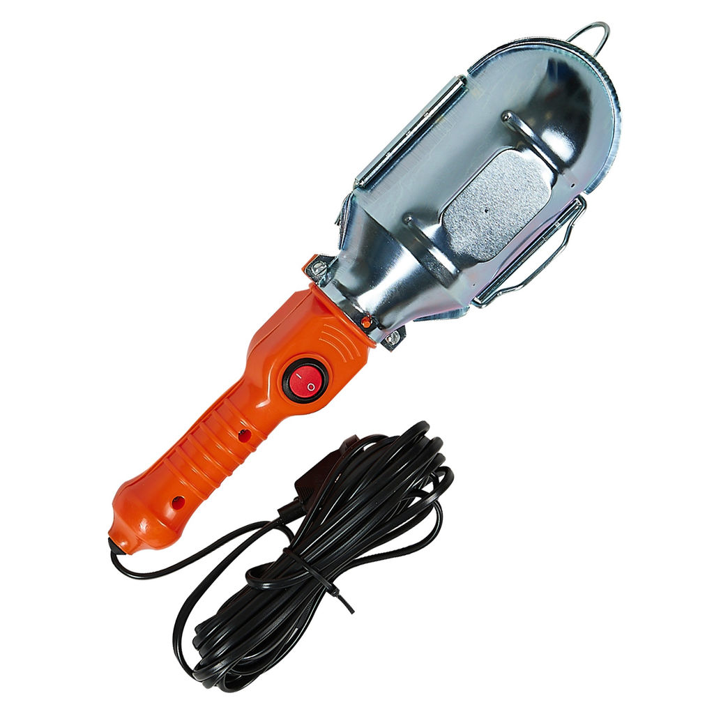UOL-C25C 60W/E27/15M IP20 ORANGE Светильник переносной под лампу Е27, шнур 15м, выкл. на корпусе. 220В. ТМ Uniel
