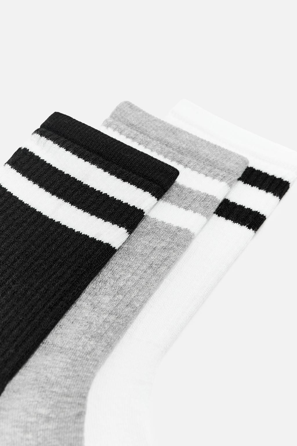 PACK OF 3 STRIPED SOCKS - Zara фото 3