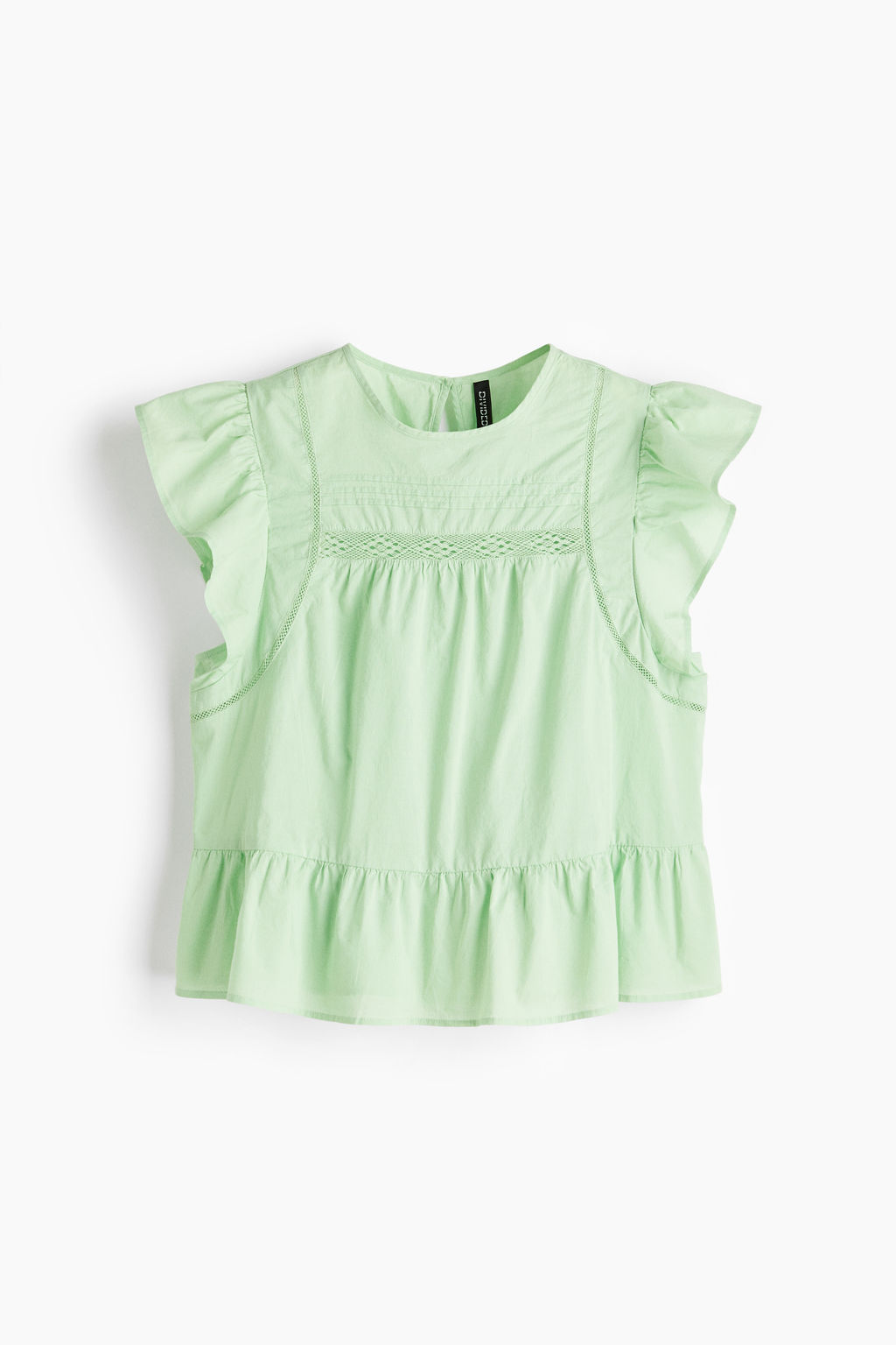 Blusa con inserciones de encaje y peplum - H&m фото 2