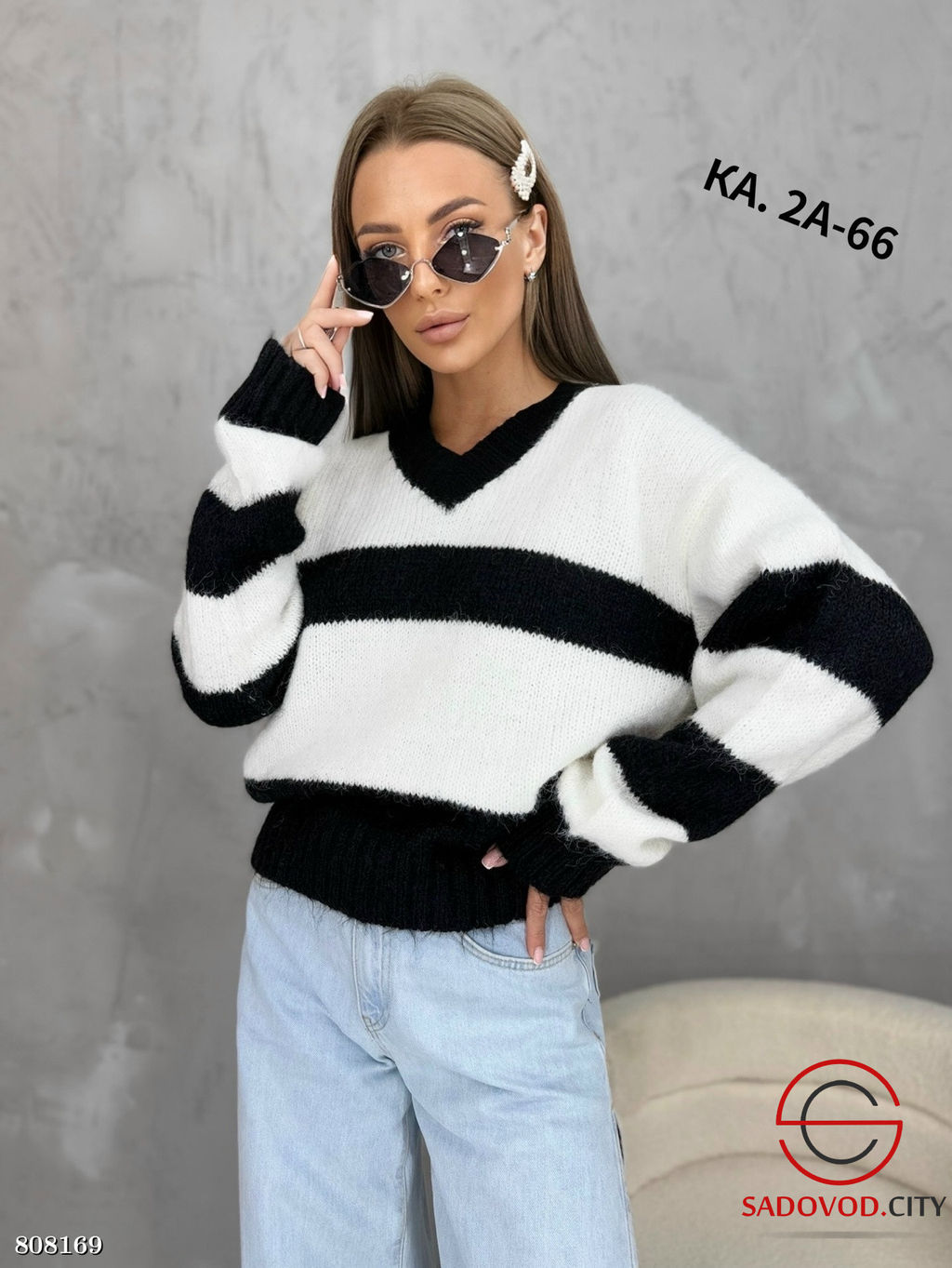 кофта женская с v-вырезом - Bruno фото 5