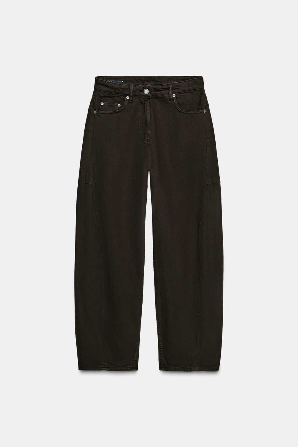 ZW COLLECTION BALLOON MID-WAIST JEANS - Zara фото 7
