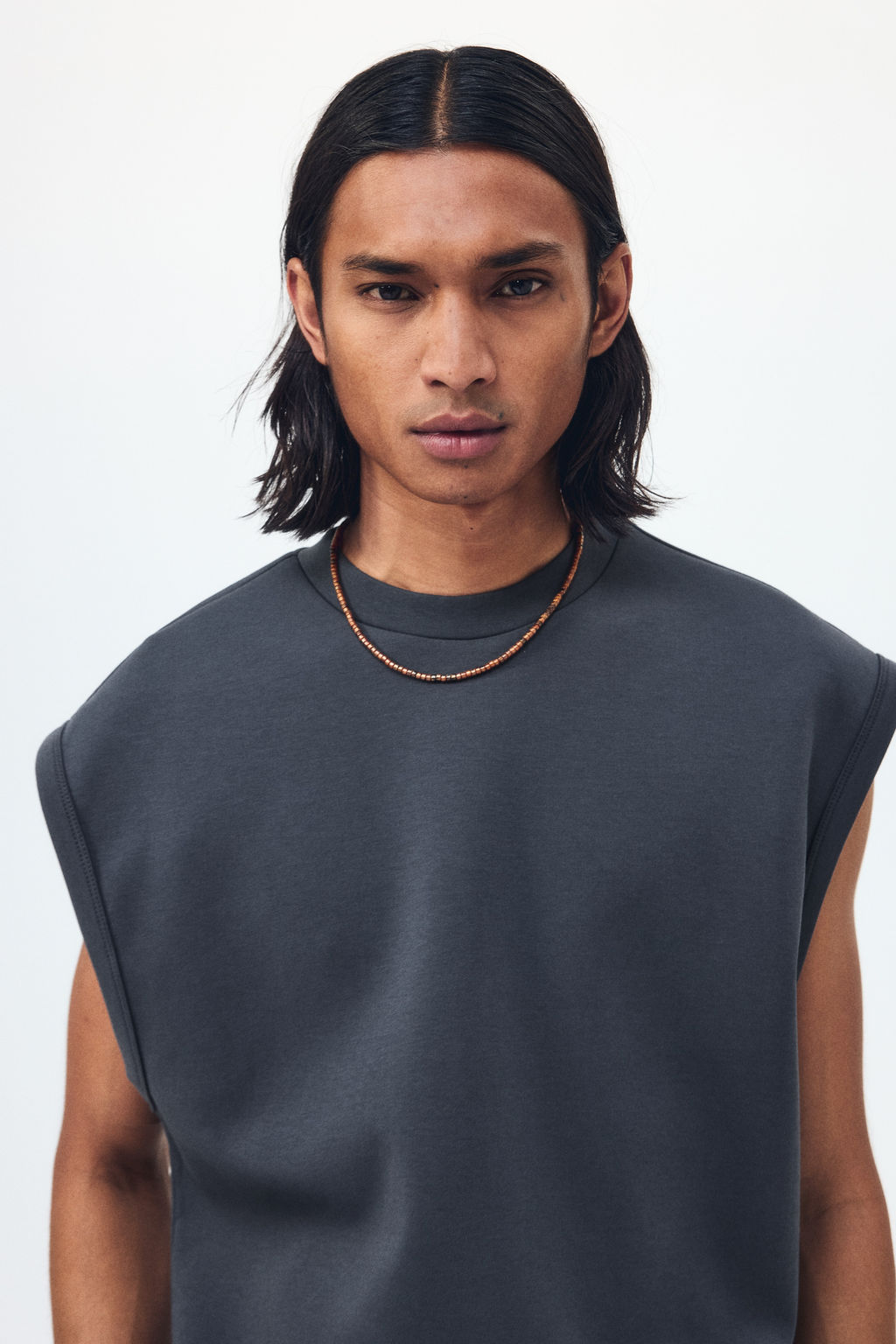 Camiseta sin mangas efecto neopreno Relaxed Fit - H&m фото 6