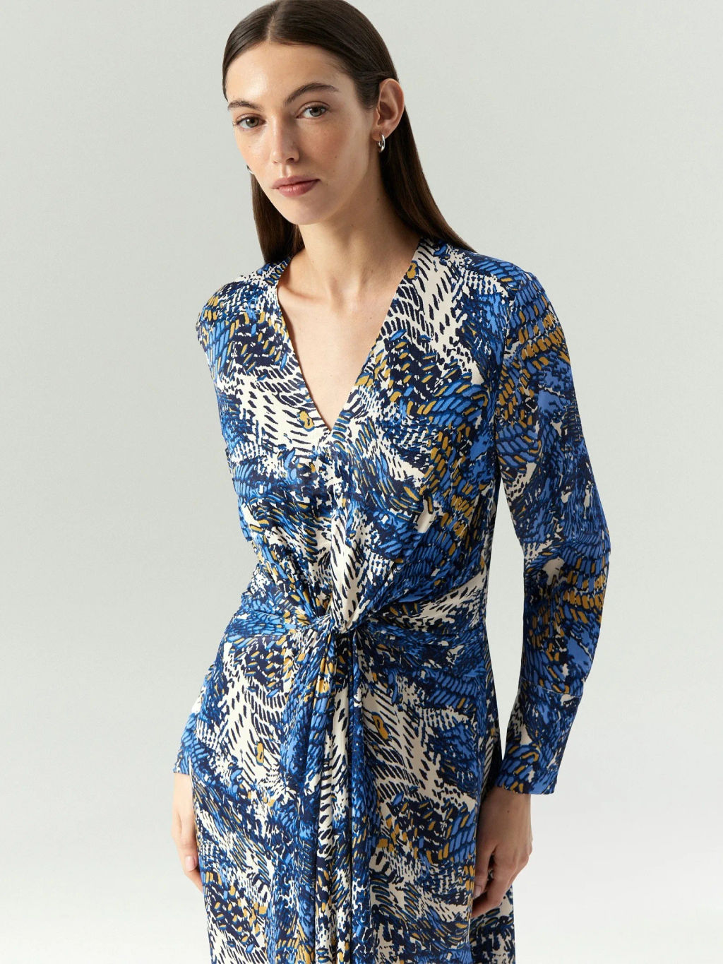 Платье макси из 100% вискозы, PL1625/orbital - Emka фото 4