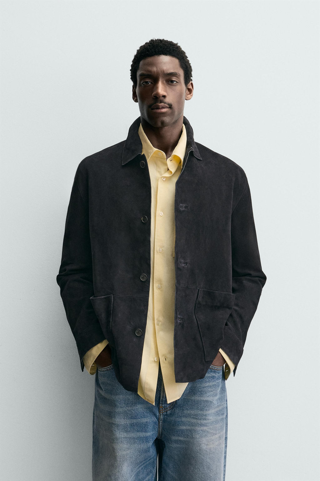 SUEDE LEATHER OVERSHIRT - Zara фото 10
