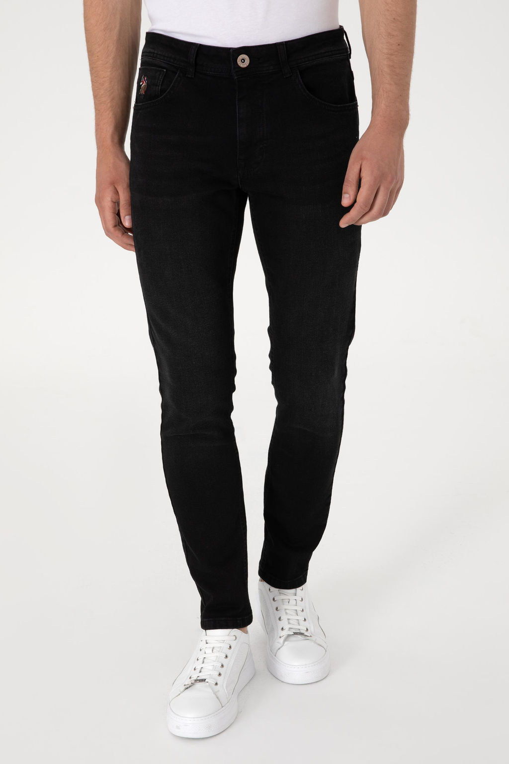 Джинсы U.S. Polo Assn Slim Fit черные из хлопка