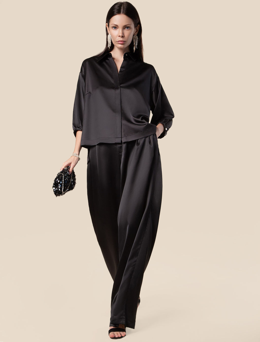 VILATTE / Блузка из струящегося сатина  фото 5