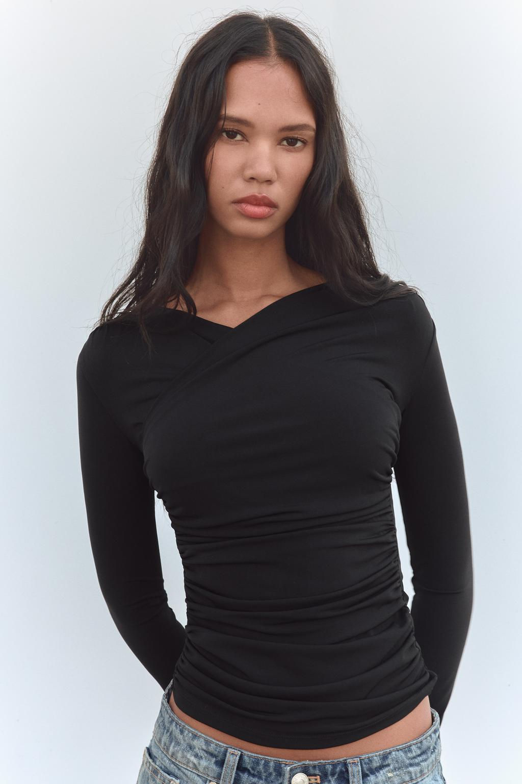 DRAPED TOP - Zara фото 11