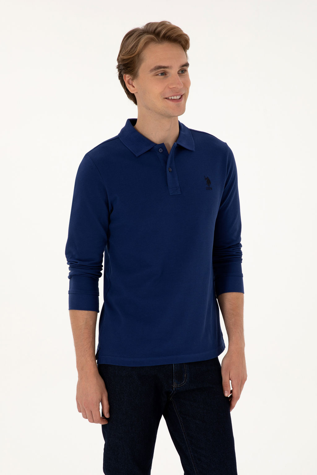 Erkek _ndigo Basic Sweatshirt Sepette S_rpriz _ndirim - U.s. polo assn фото 17