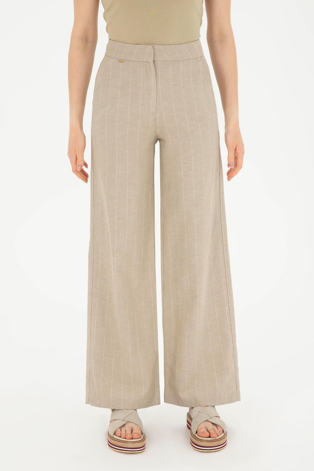 Женские брюки цвета хаки из парусины Неожиданная скидка в корзине - U.s. polo assn фото 2