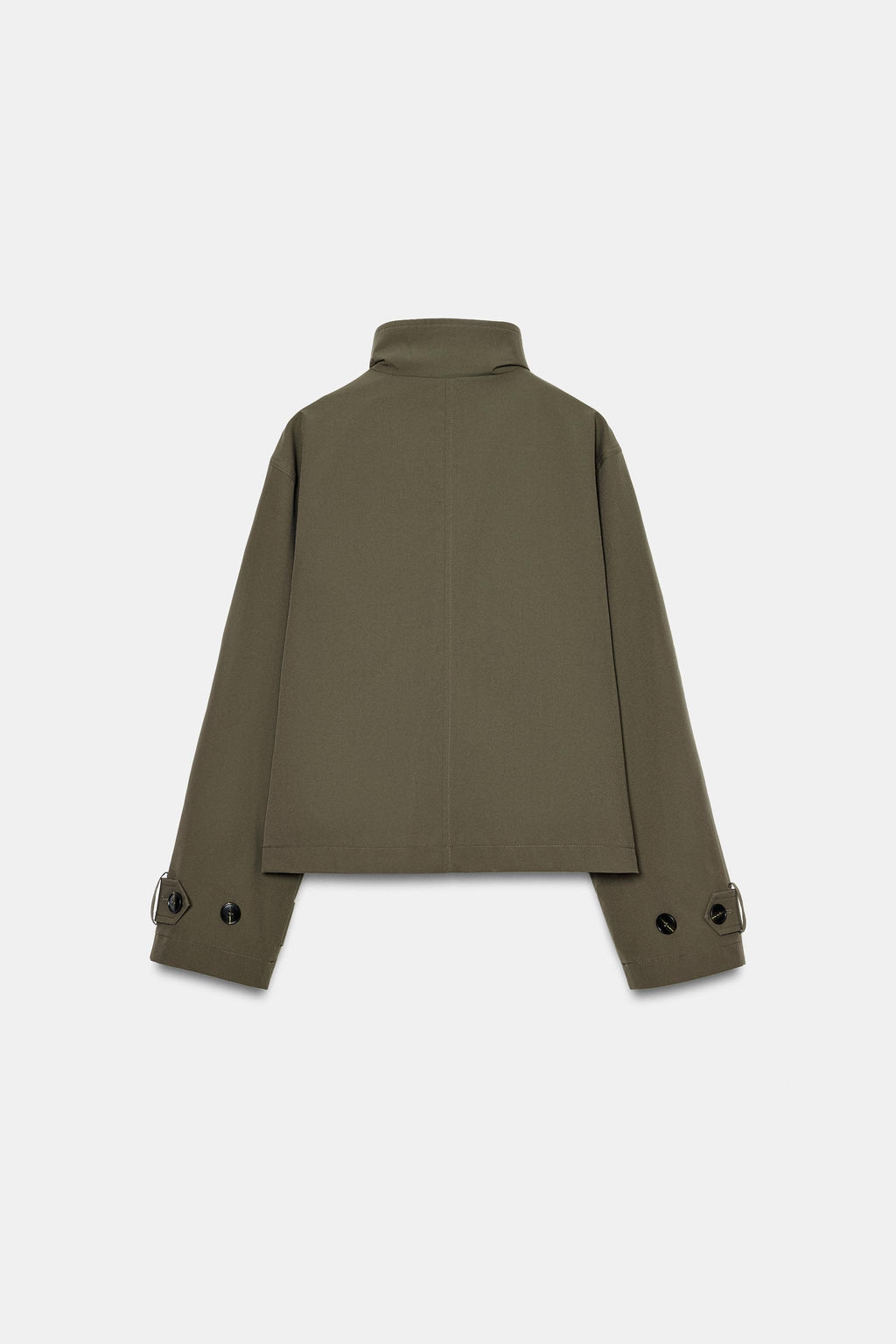 TRENCH CORTA CRUZADA / Khaki oscuro - Zara фото 6