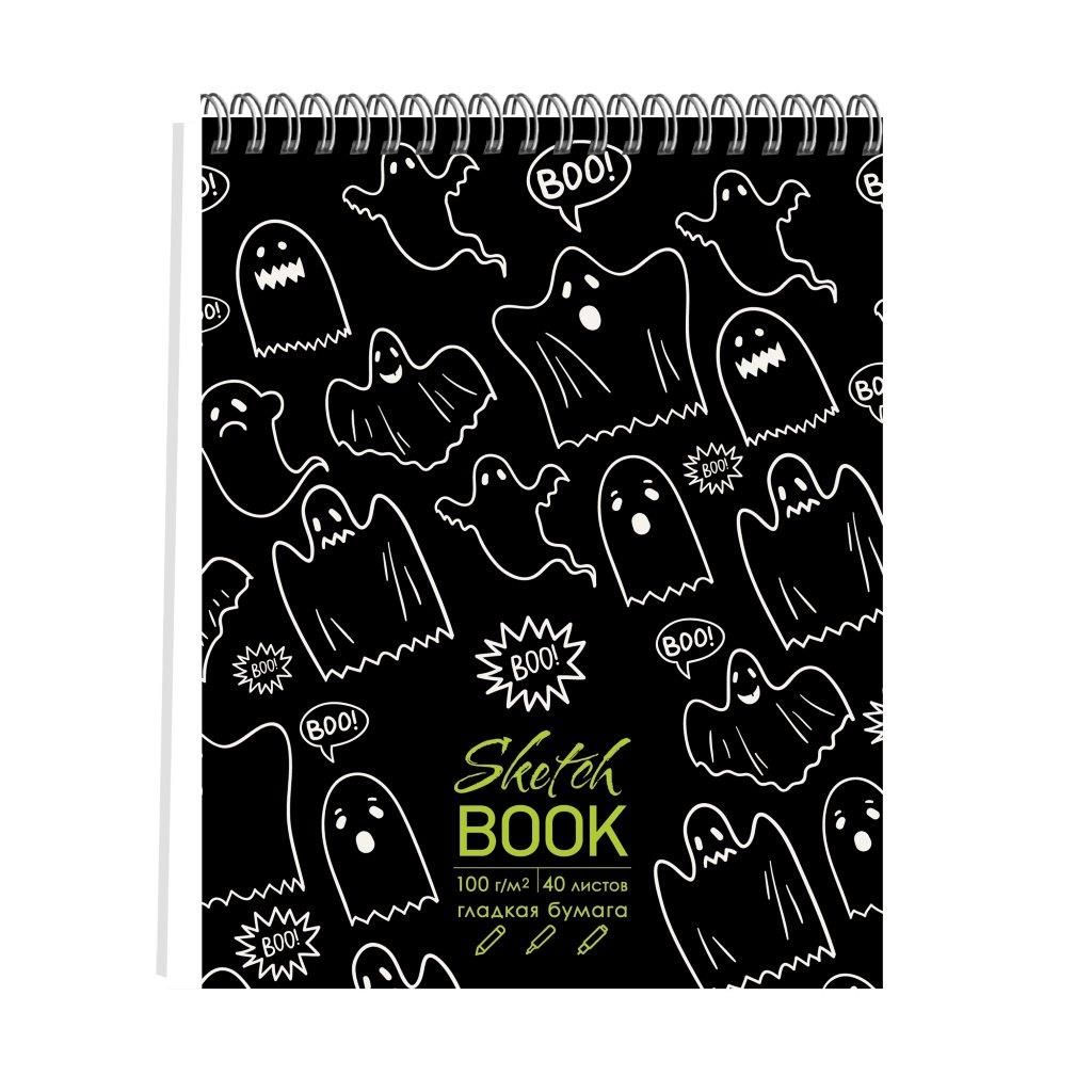 Скетчбук ВООООО! 125х160 мм 40 листов А6+ евроспираль крафт мат.лам.