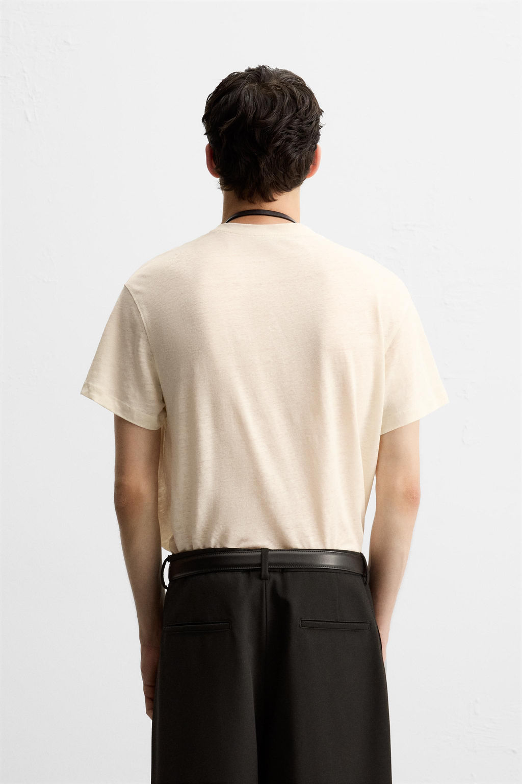 100% LINEN T-SHIRT - Zara фото 3