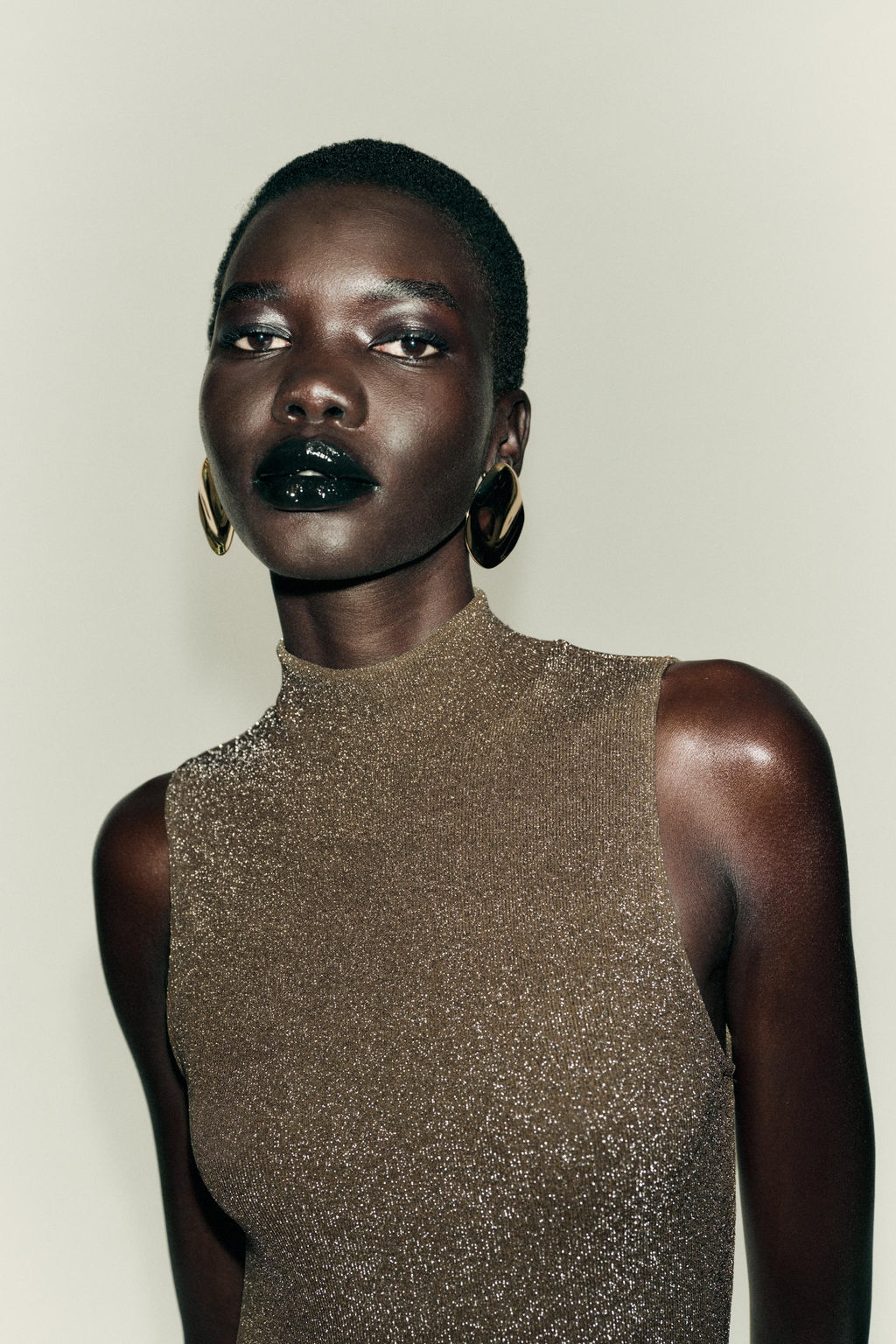 METALLIC THREAD SLEEVELESS DRESS - Zara фото 4