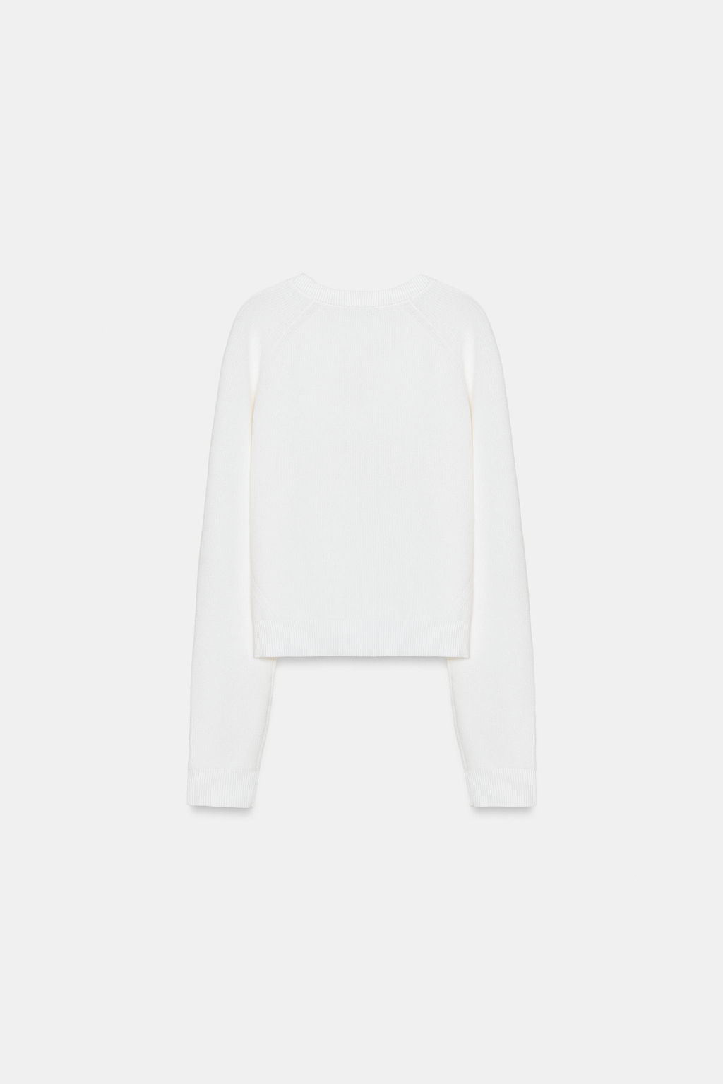 JERSEY PUNTO CUELLO PICO / Blanco - Zara фото 6